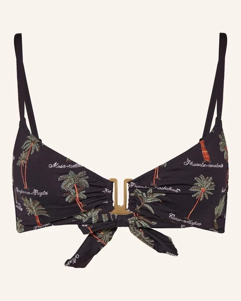 watercult Bralette-Bikini-Top ART HERBARIA Schwarz