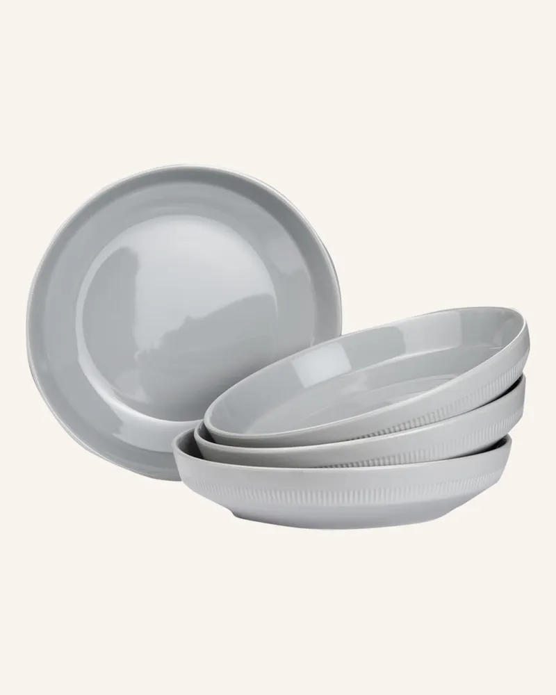 Marc O'Polo 4er-Set Suppenteller Moments grau Grau
