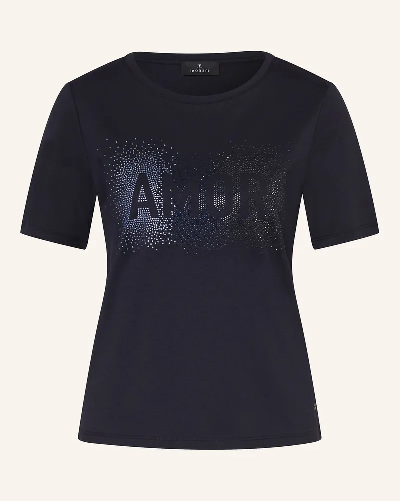 monari T-Shirt mit Schmucksteinen Dunkelblau