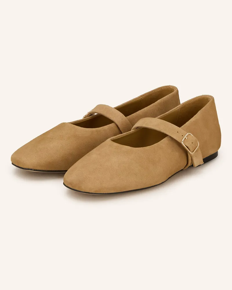 Mrs & HUGS Mary-Jane-Ballerinas Camel