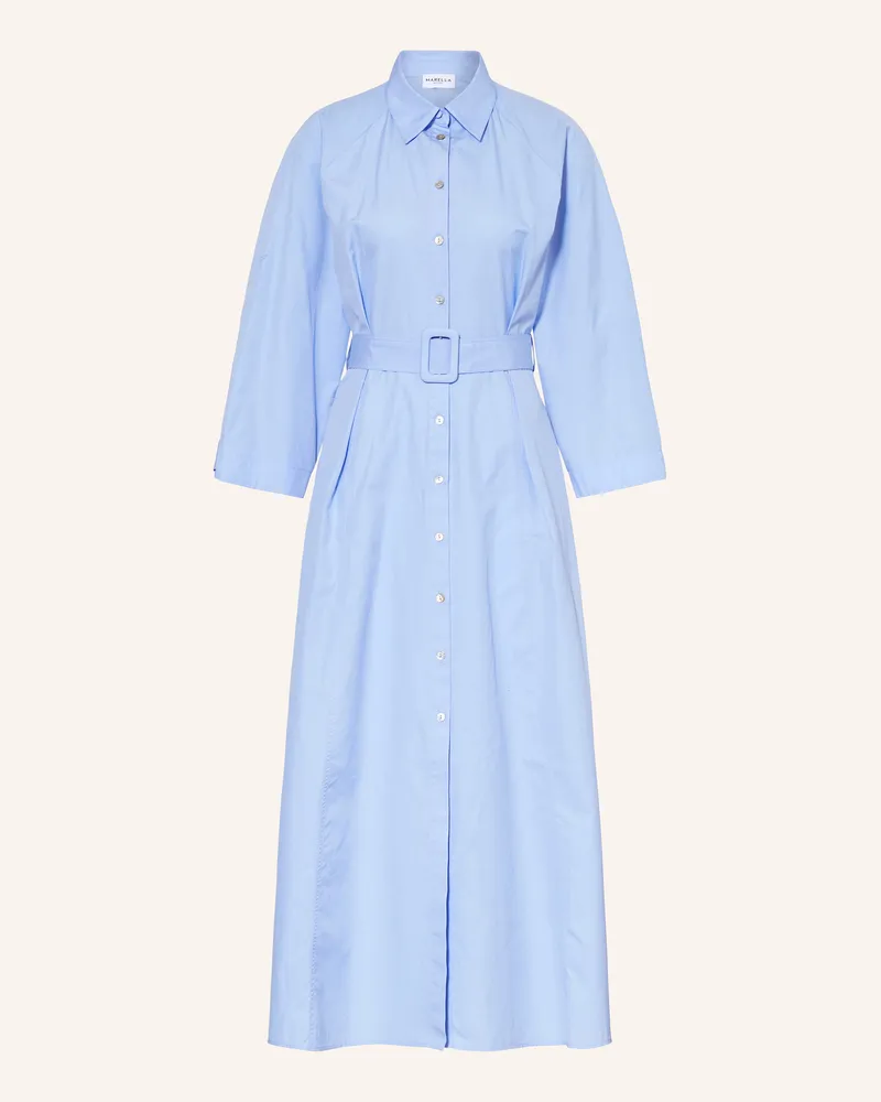 MARELLA Hemdblusenkleid mit 3/4-Arm Hellblau