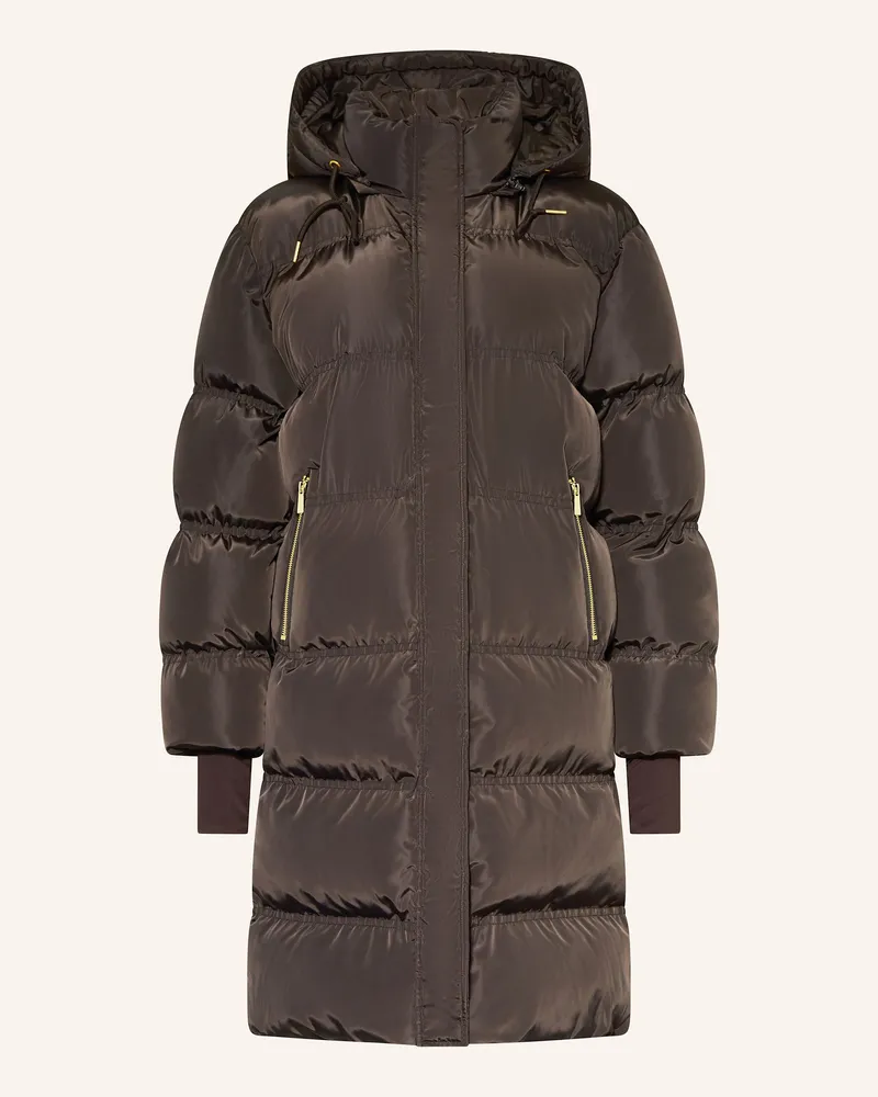 Neo Noir Steppmantel Lucette Mit Abnehmbarer Kapuze braun Dunkelbraun