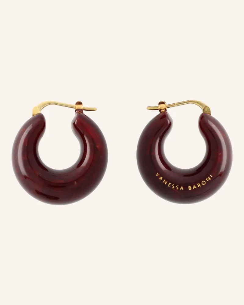 Vanessa Baroni Creolen Circlet Bordeaux Marble By Glambou gold Gold