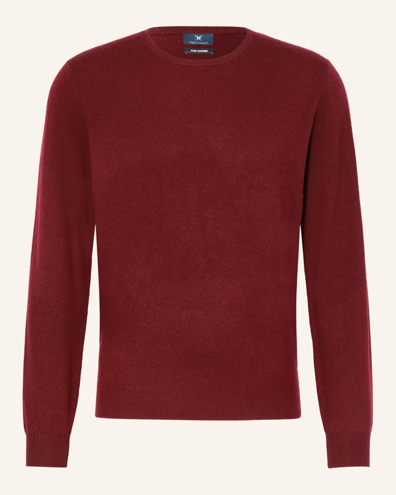 Strokesman's Cashmere-Pullover rot Dunkelrot