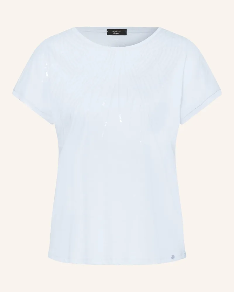 Marc Cain T-Shirt mit Pailletten Blau