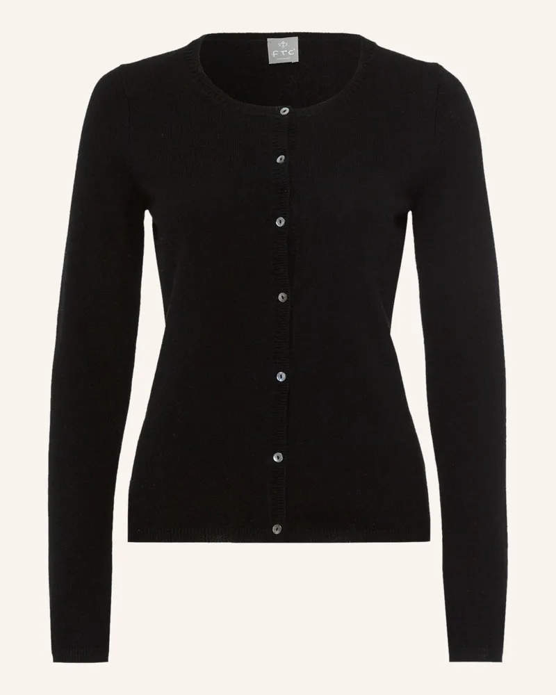FTC Cashmere Strickjacke aus Cashmere Schwarz