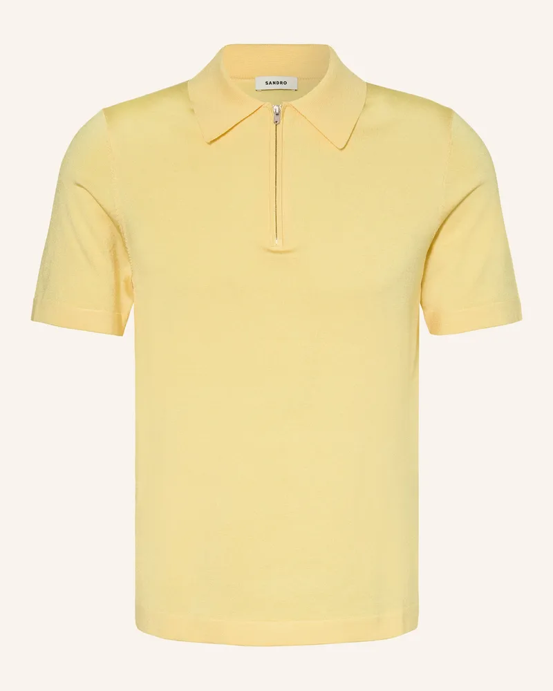Sandro Strick-Poloshirt gelb Gelb