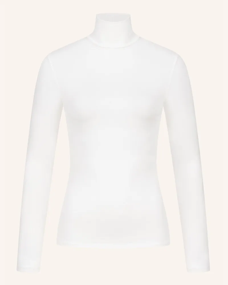 Ehrlich Textil Light Touch Rollkragen Langarmshirt Aus Weichem Lyocell weiss Beige