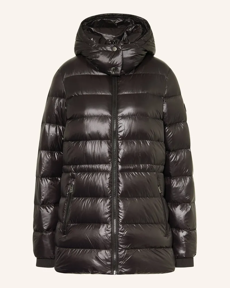 Tommy Hilfiger Daunenmantel mit abnehmbarer Kapuze Schwarz