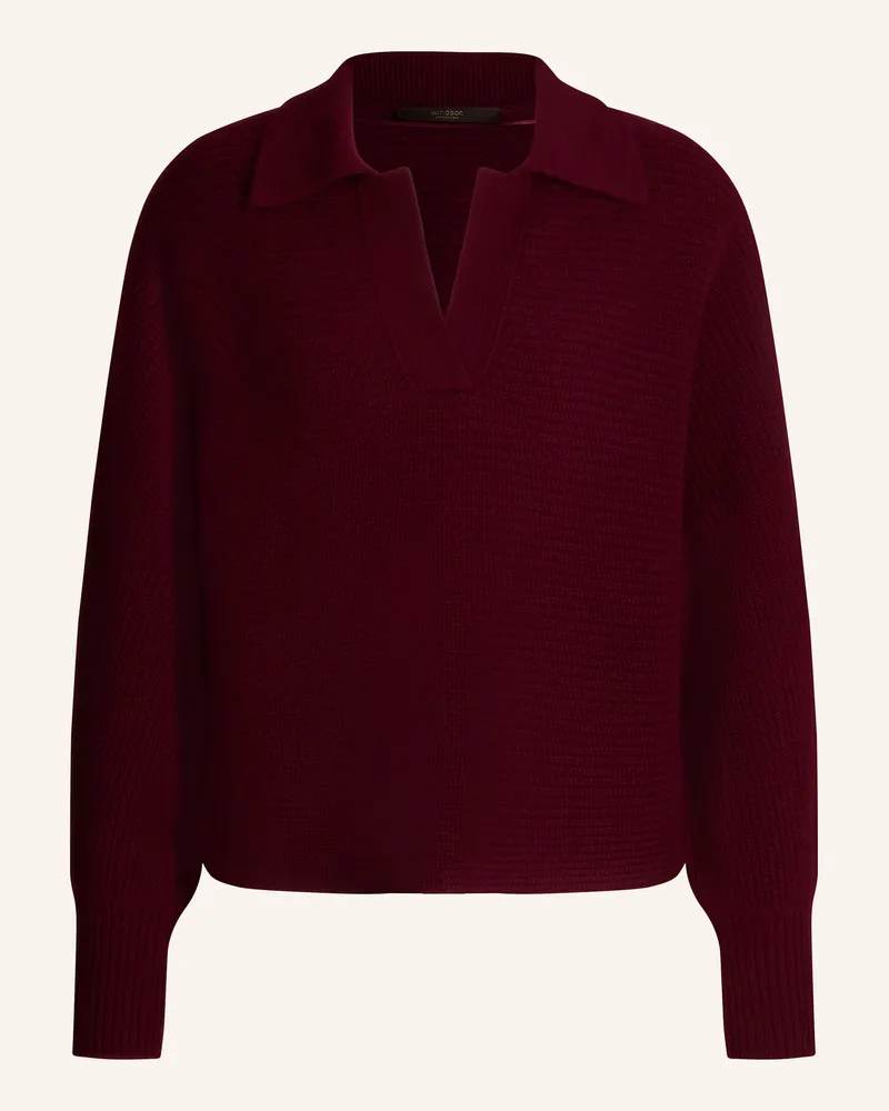 windsor. Strickpullover Rot