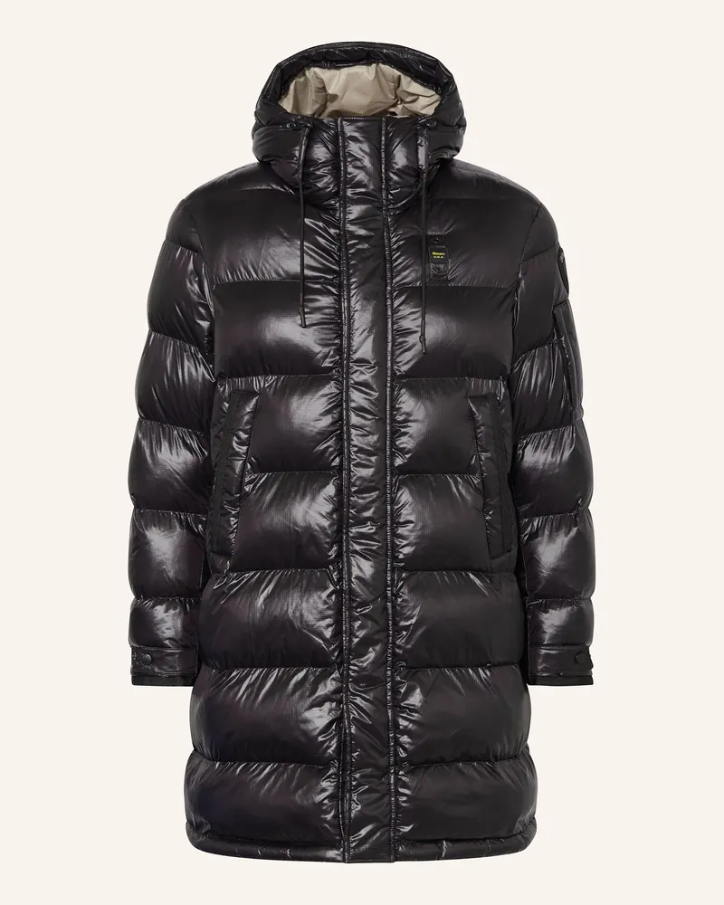 Blauer Steppmantel ALDRICH Schwarz