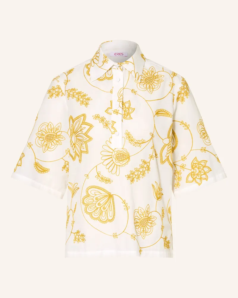 Eres Blusenshirt Izana Mit Lochspitze Und 3/4-Arm weiss Weiss