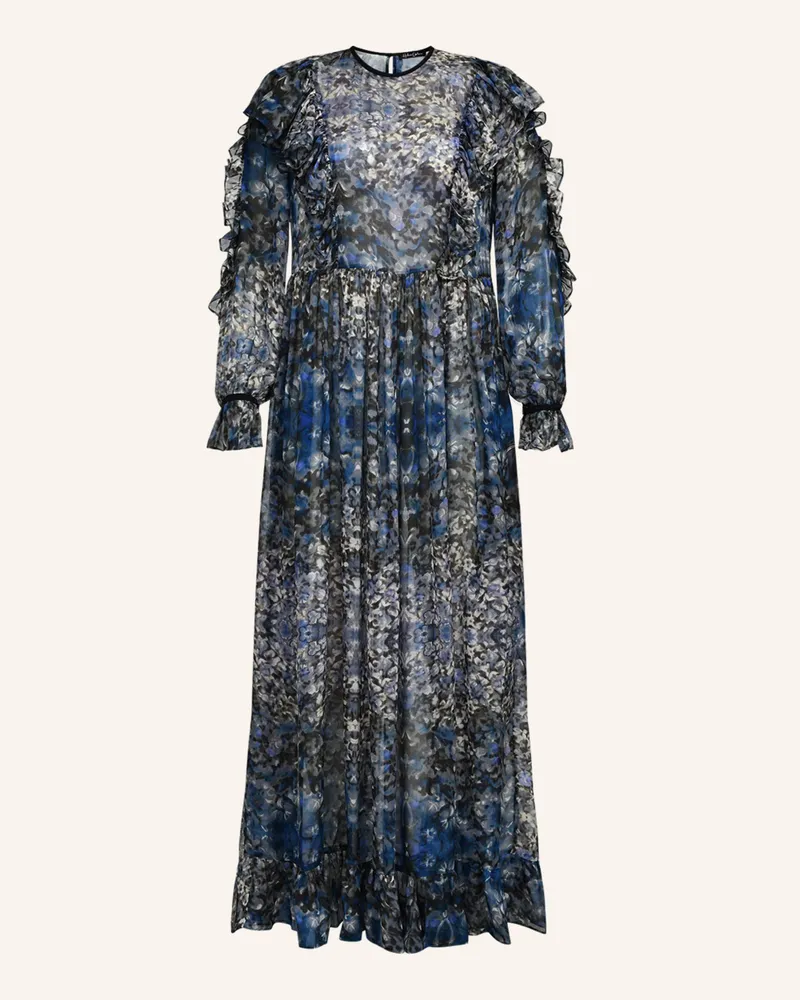 Helene Galwas Seidenkleid Becky blau Blau