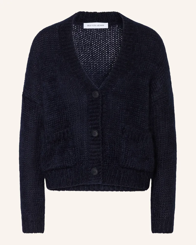 Iris von Arnim Strickjacke Limone Mit Mohair Und Seide blau Dunkelblau