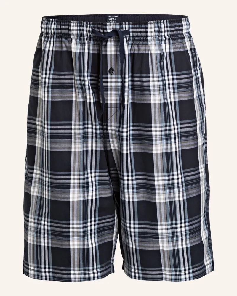Schiesser Schlafshorts MIX+RELAX Dunkelblau