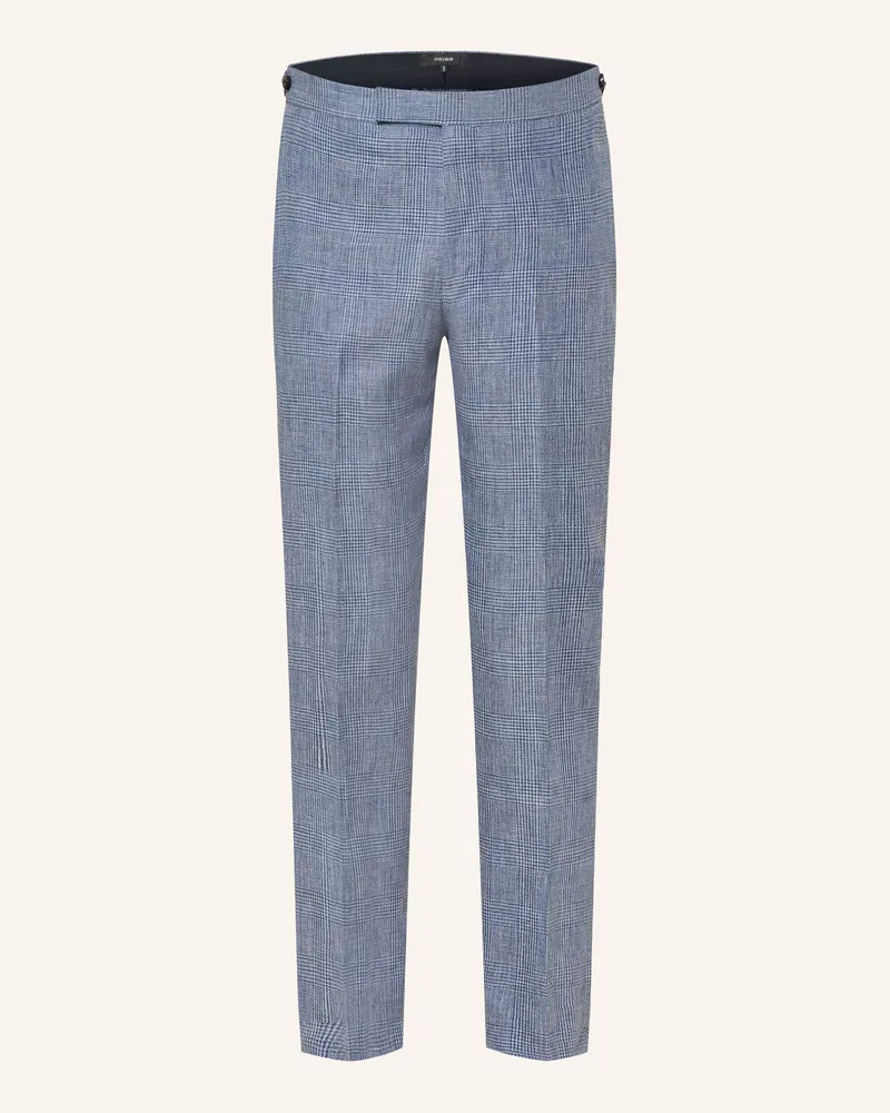 Reiss Anzughose REEF Slim Fit aus Leinen Blau