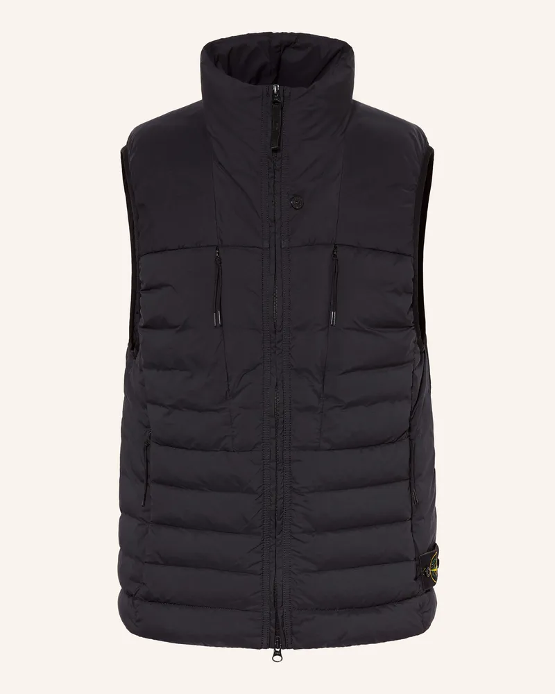 Stone Island Daunenweste blau Dunkelblau