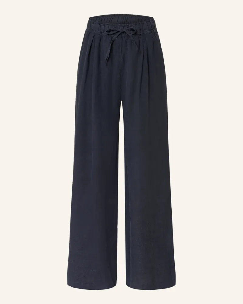 SoSUE Marlenehose JOSY aus Leinen Dunkelblau