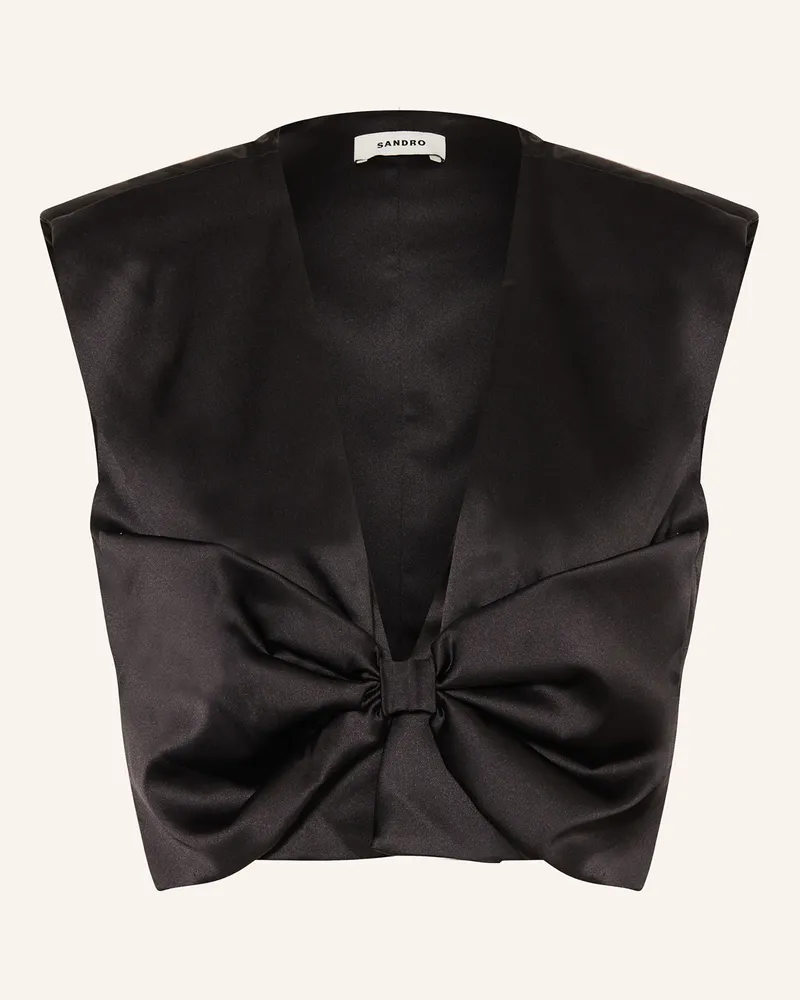 Sandro Cropped-Top Schwarz