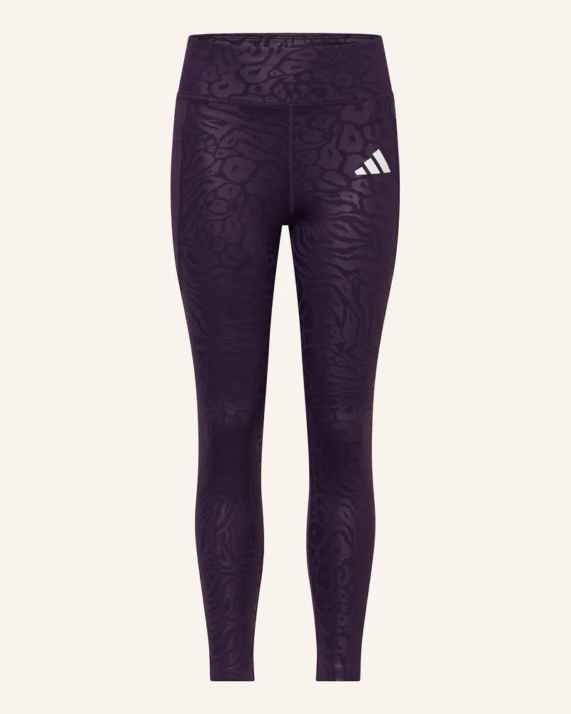 adidas Leggings ALL SPORTS OPTIME ANIMAL PRINT Dunkellila