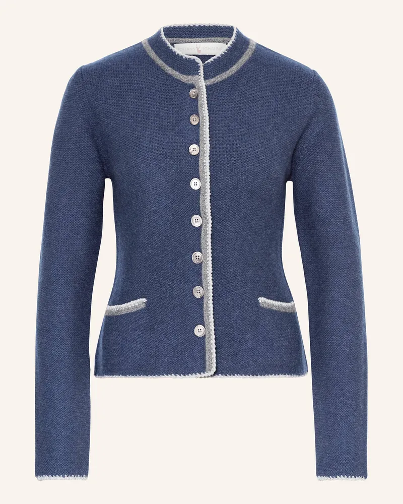 Johann & Johanna Strickjanker Mit Cashmere blau Dunkelblau