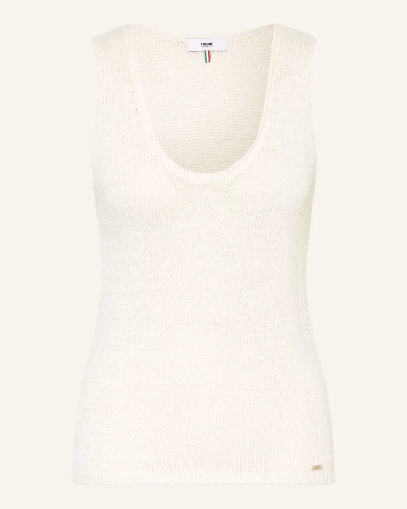 cinque Stricktop CILIV mit Leinen Weiss