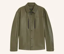 Lederjacke gruen