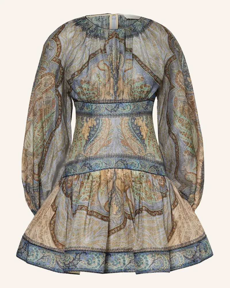 Zimmermann Kleid WANDERLUST mit Glitzergarn Blaugrau