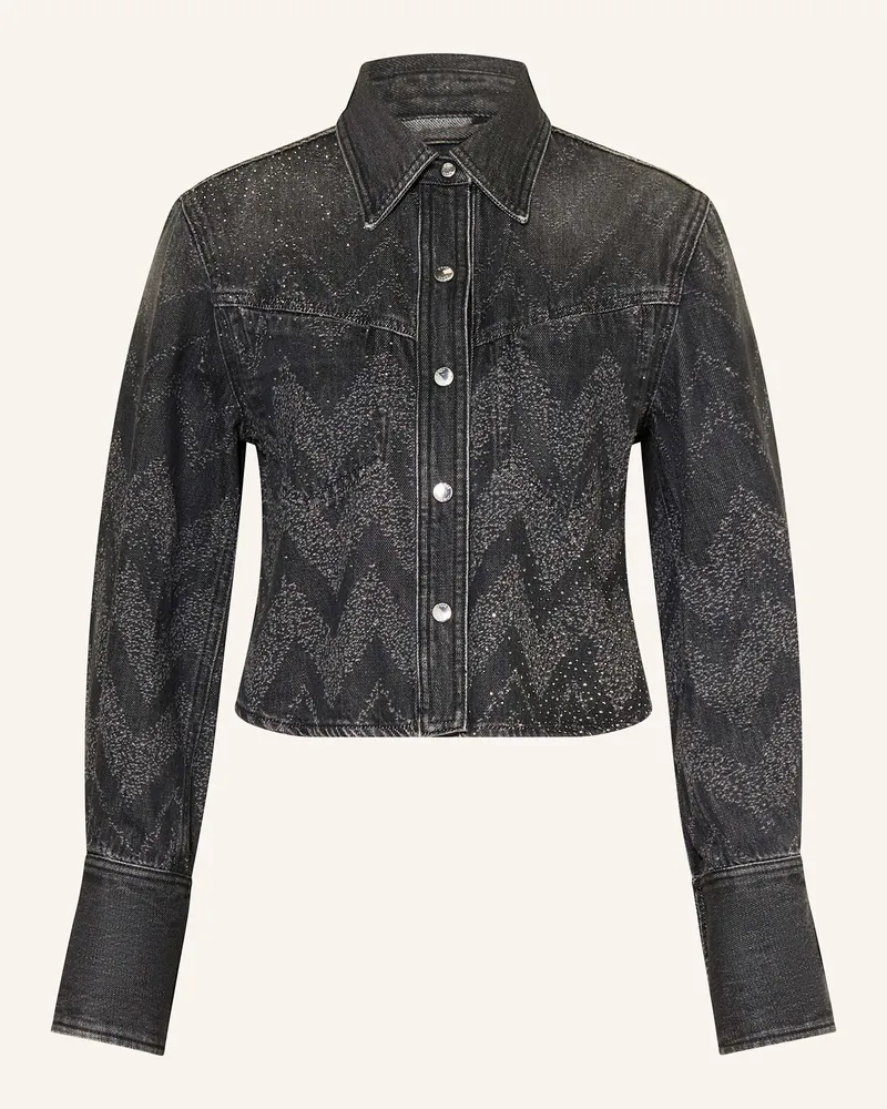 HUGO BOSS Jeansbluse Schwarz