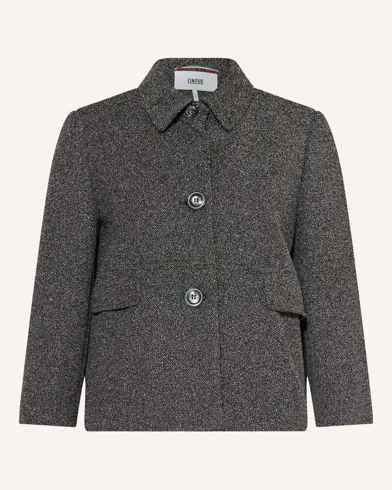 cinque Kastenjacke CILOTTE mit 3/4-Arm Dunkelgrau