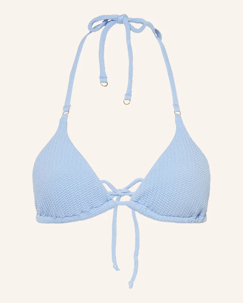 Seafolly Australia Triangel-Bikini-Top Sea Dive blau Hellblau