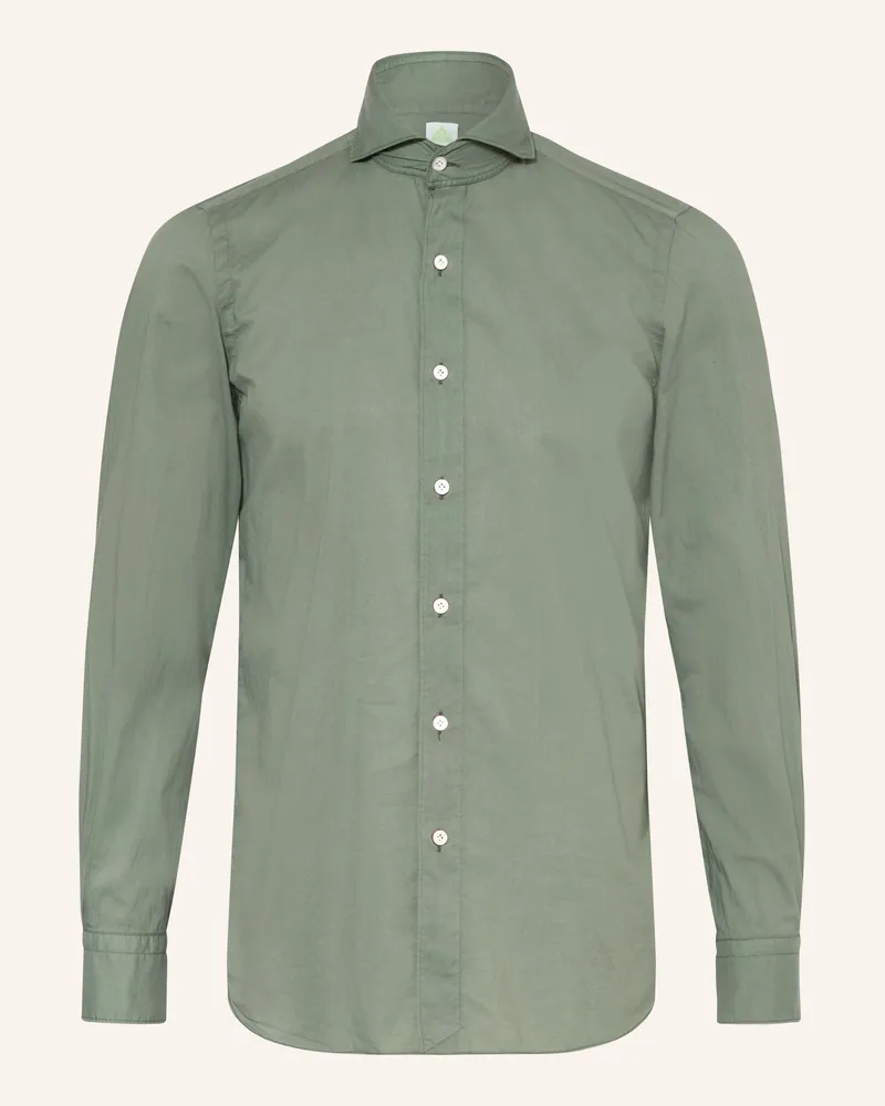Finamore 1925 Hemd Tokyo Sergio Slim Fit gruen Oliv