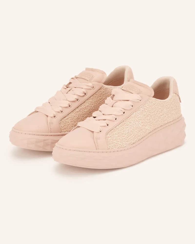 Jimmy Choo Sneaker Diamond Light Maxi Mit Glitzergarn rosa Rosé