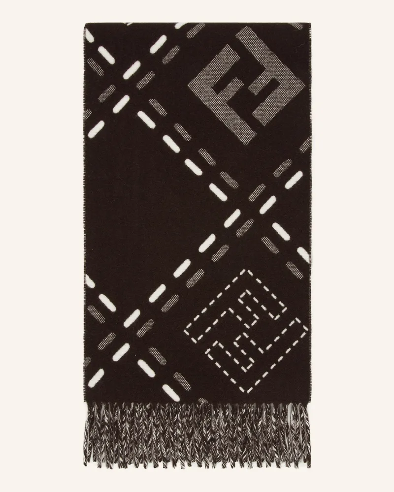 Fendi Schal braun Dunkelbraun