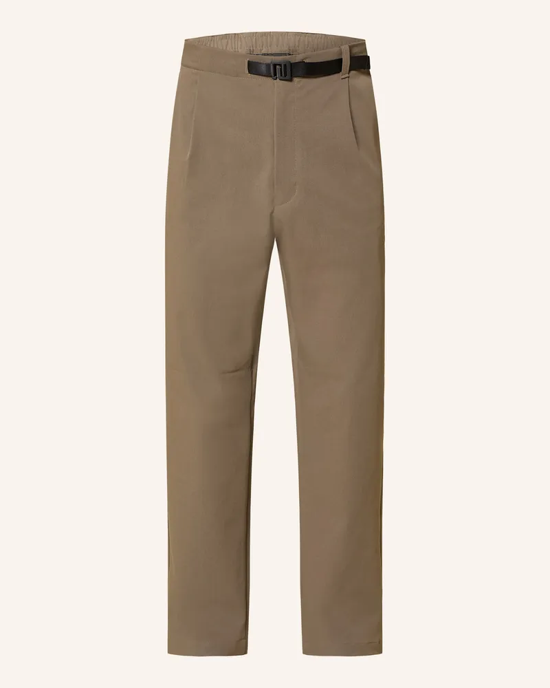 Goldwin Hose One Tuck Tapered Fit gruen Khaki