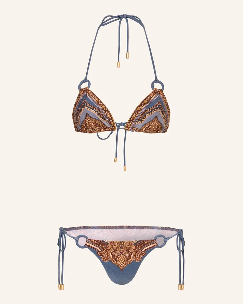 Zimmermann Triangel-Bikini Mahon blau Blaugrau