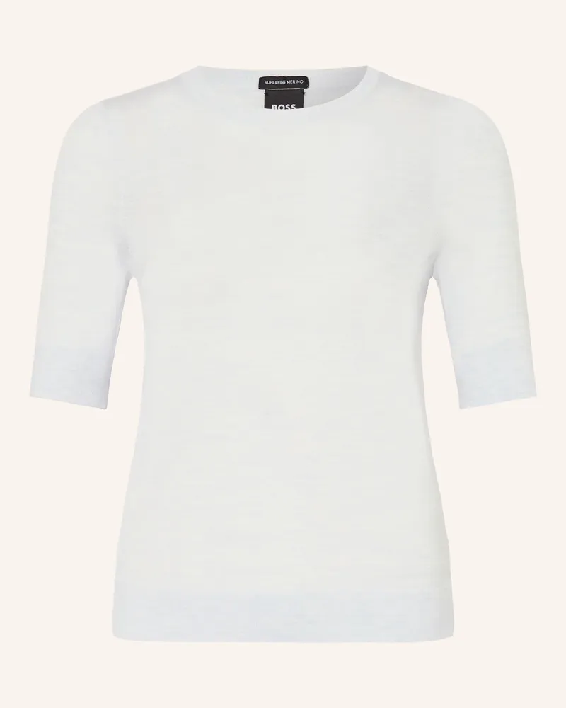 HUGO BOSS Strickshirt FARBELLA Blaugrau