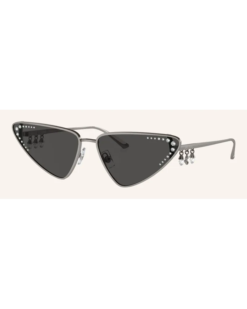 Jimmy Choo Sonnenbrille JC4001B mit Schmucksteinen Grau