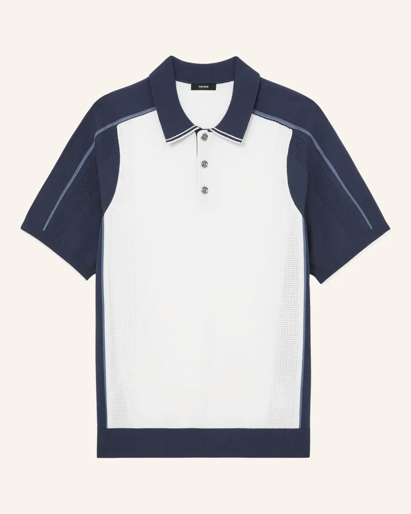 Reiss Strick-Poloshirt Claremont weiss Weiss