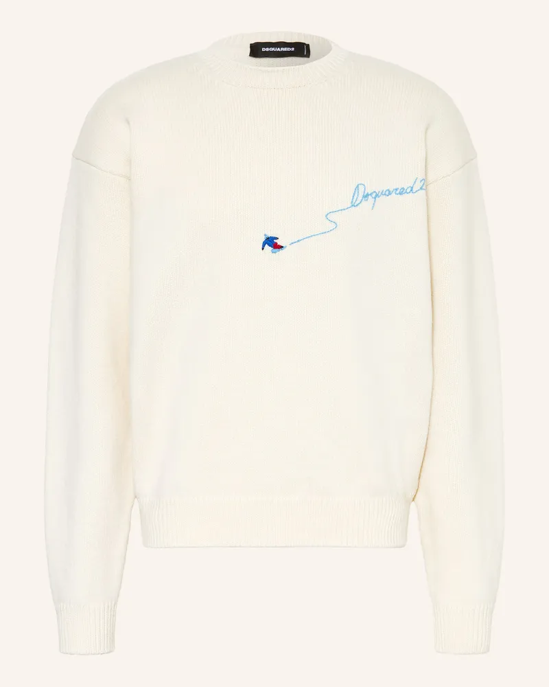 Dsquared2 Pullover weiss Ecru