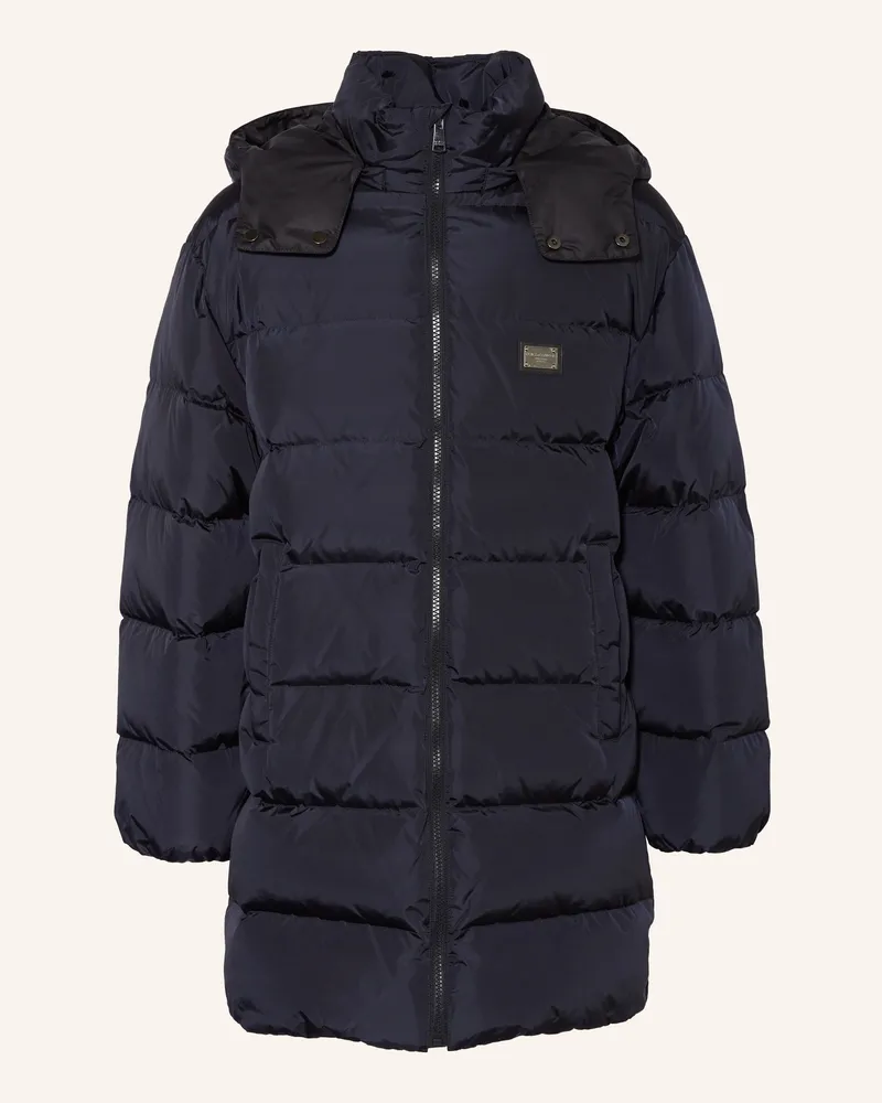 Dolce & Gabbana Daunenmantel Dunkelblau