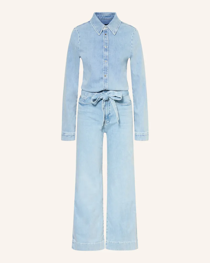 7 for all mankind Jeans-Jumpsuit TAILORED JUMPSUIT ANKLE Hellblau