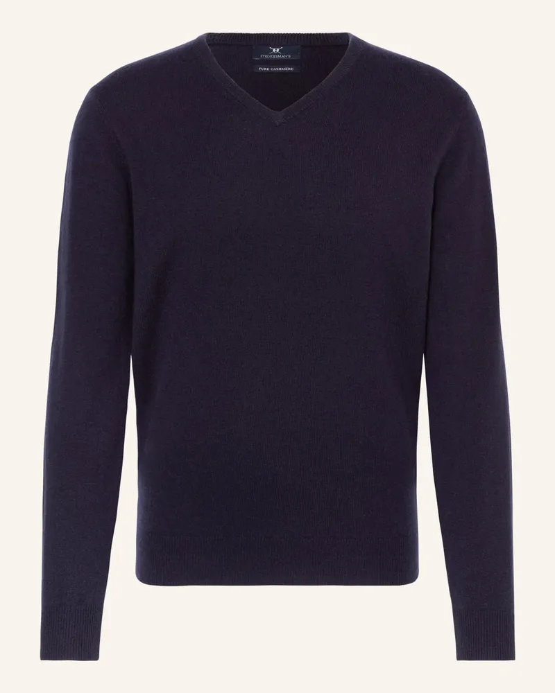 Strokesman's Cashmere-Pullover Blau