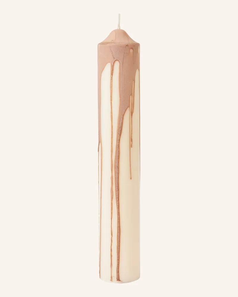 ferm LIVING Stabkerze Dryp beige Weiss