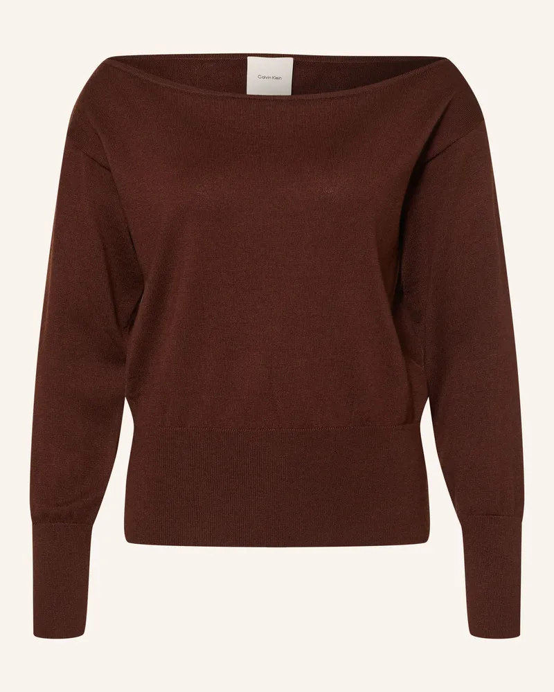 Calvin Klein Pullover braun Dunkelbraun