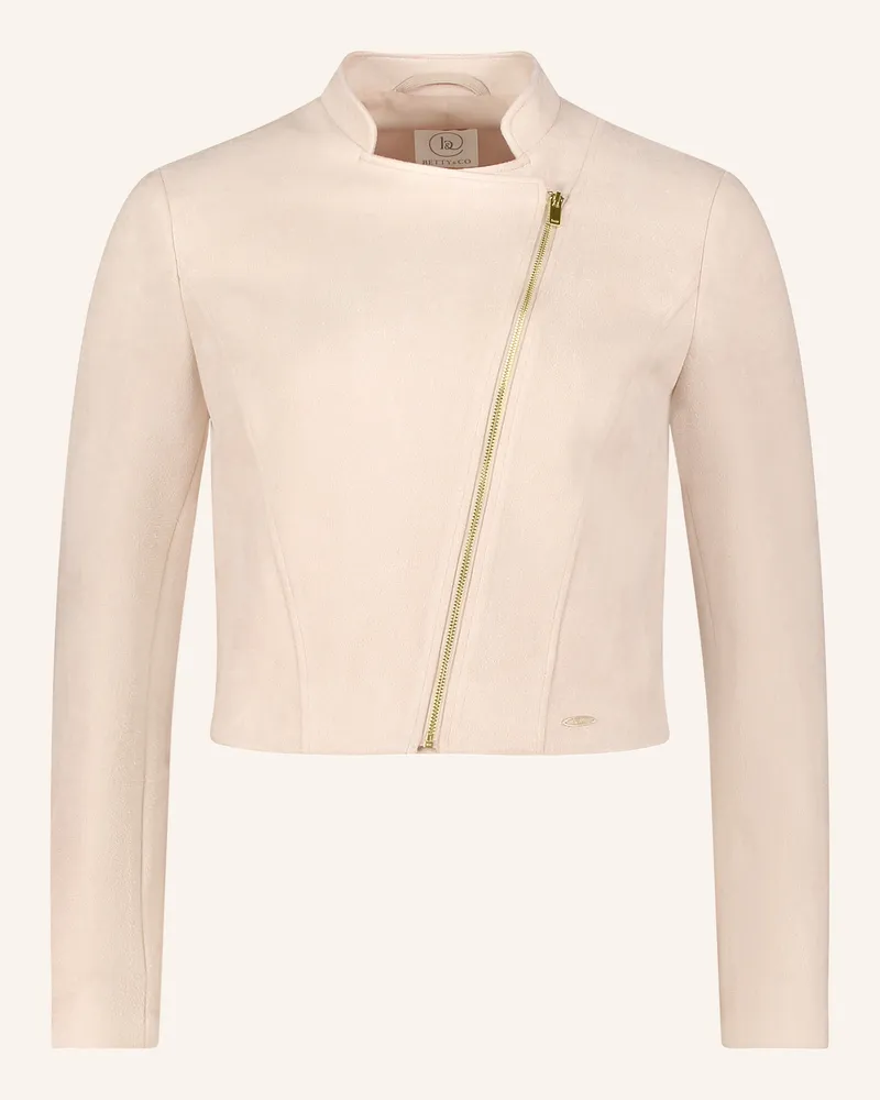Betty Barclay Cropped-Jacke in Lederoptik Beige