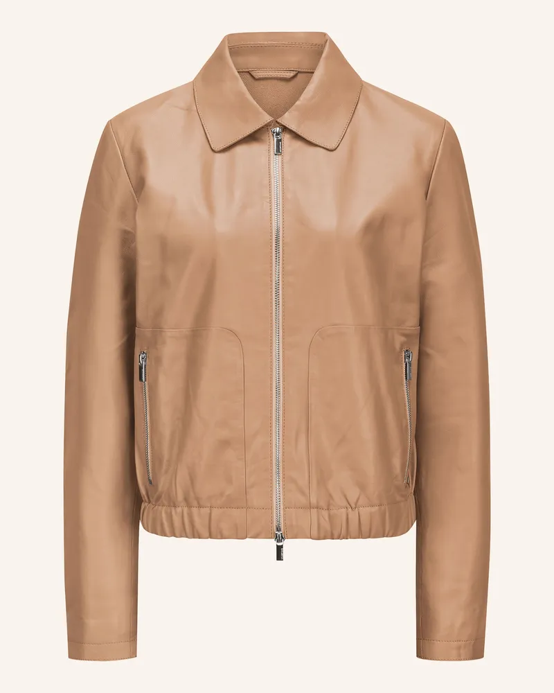 Milestone Lederjacke Mssugar braun Cognac