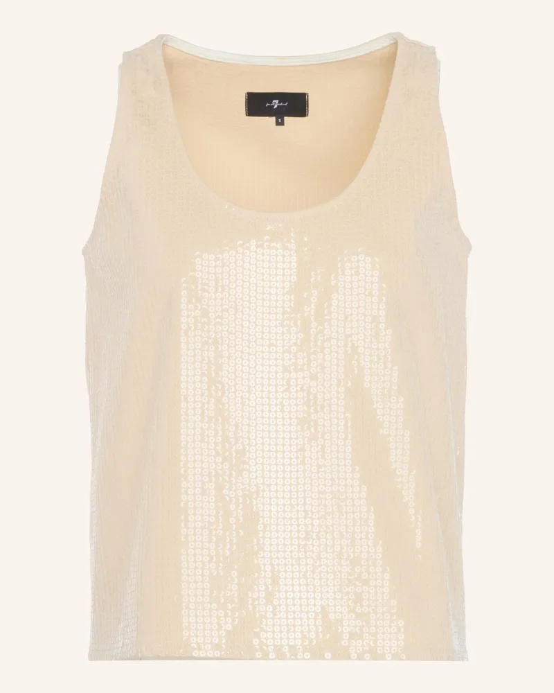 7 for all mankind LONG TANK Weiss