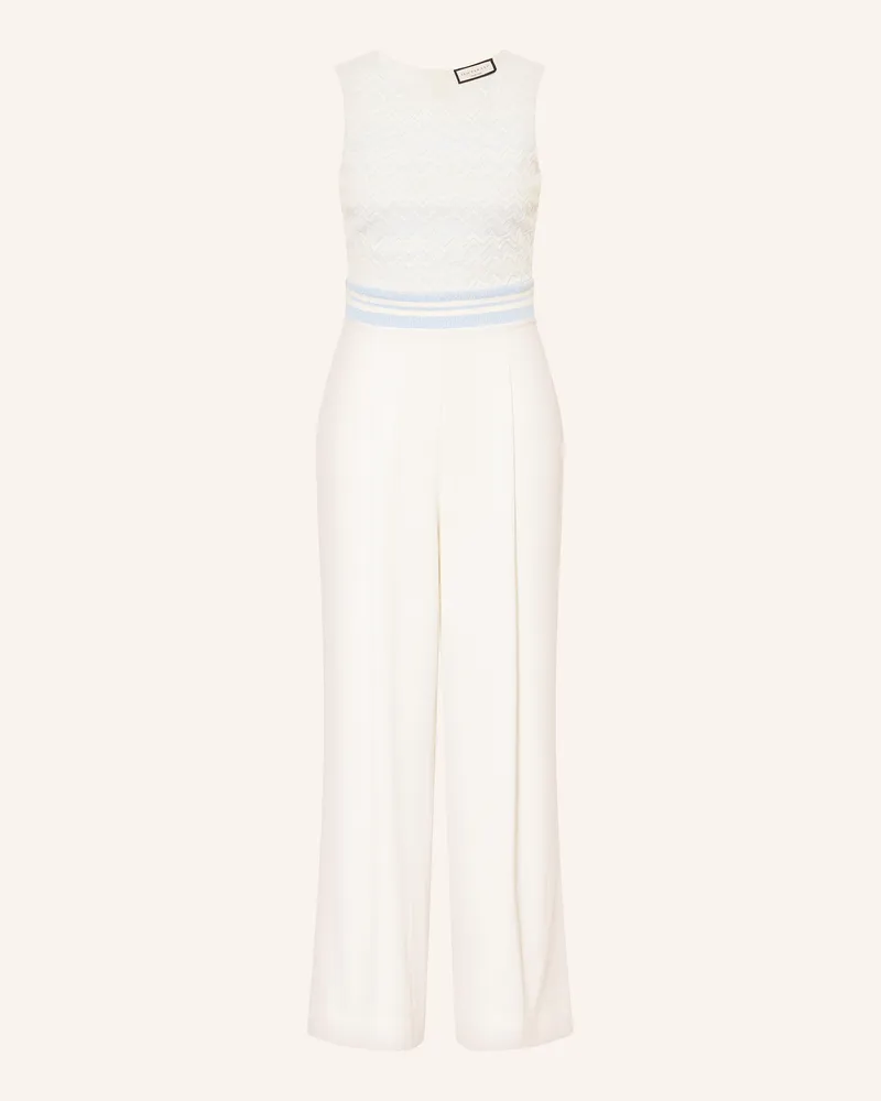 SEM PER LEI Jumpsuit Im Materialmix blau Weiss