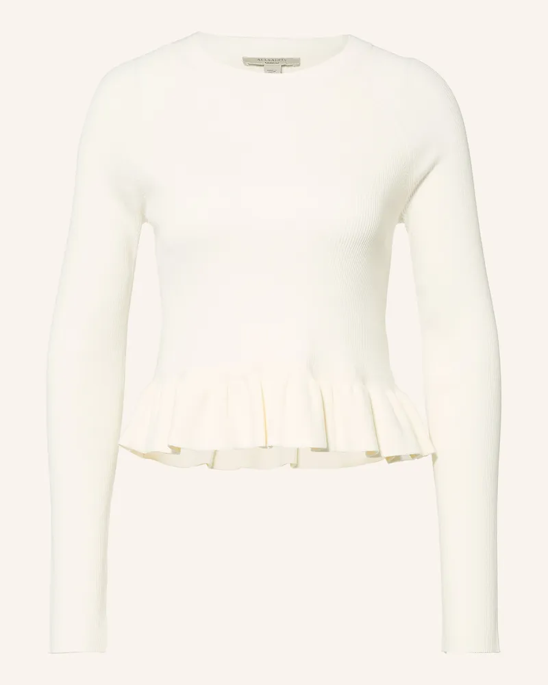 AllSaints Pullover Jas Mit Rüschen weiss Ecru